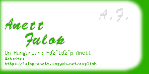 anett fulop business card